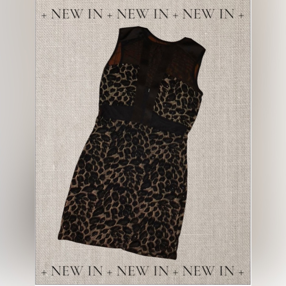 Foreign Exchange Chic Leopard Print Sleeveless Dress